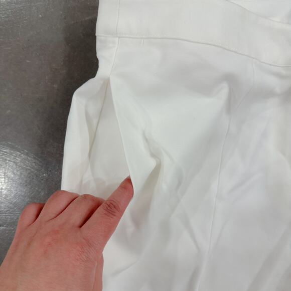 Vince Camuto Essentials Slim Leg Stretch Slit Ankle Pants Ivory Plus Sz 14W NWT - Picture 5 of 12